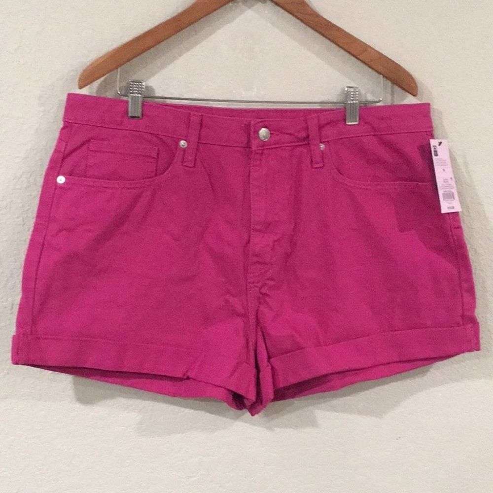 NEW Wild Fable Women Sz 16 Highest Rise Mom Shorts Denim Fair Trade 100% Cotton